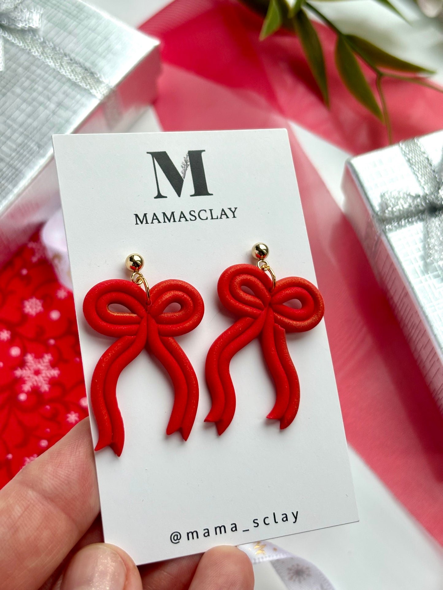 Festive Bow Dangles