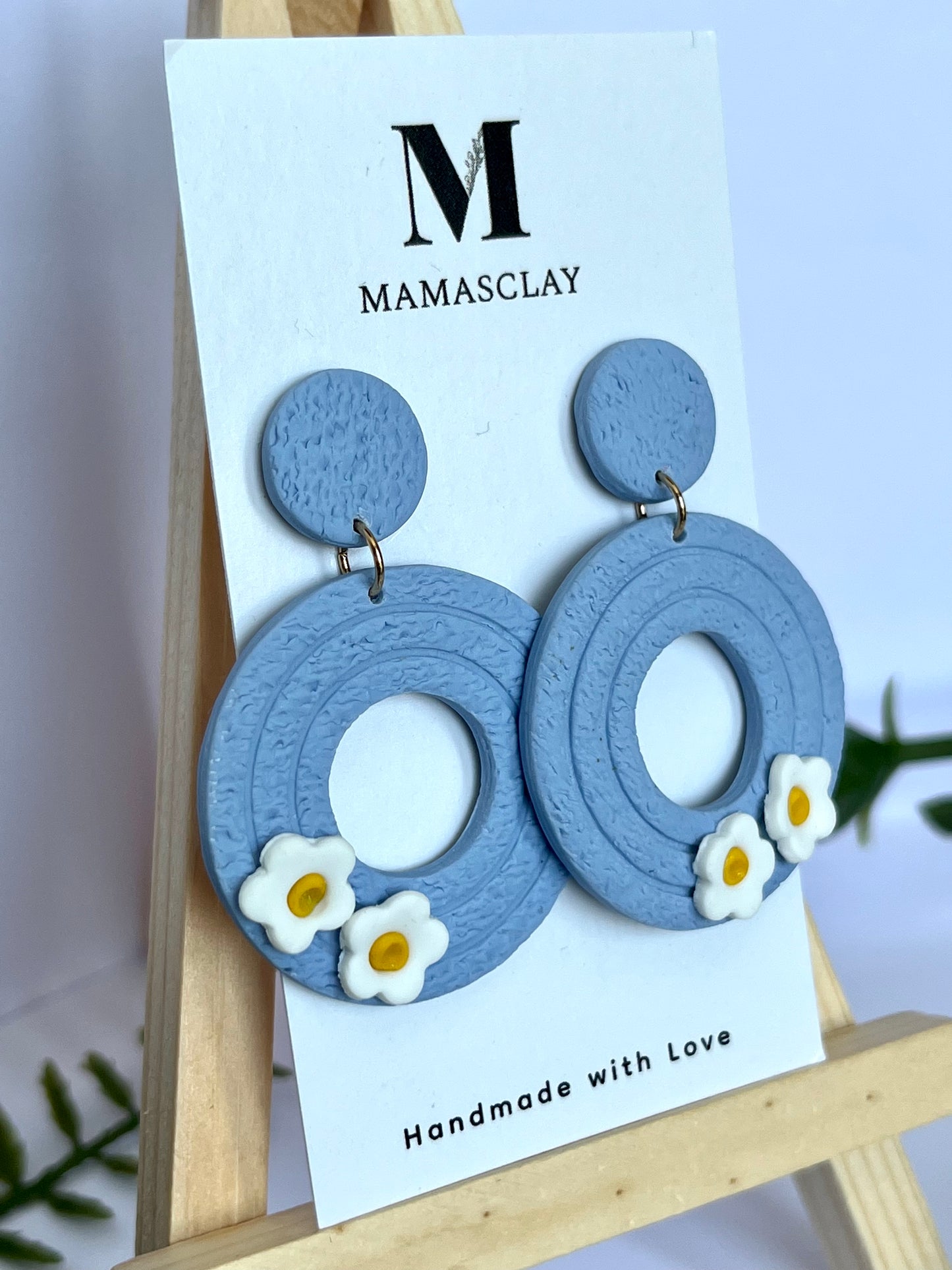 Blue Ring Earrings