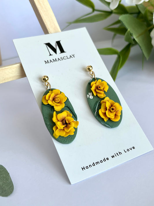Marigold Oval Drop Earrings