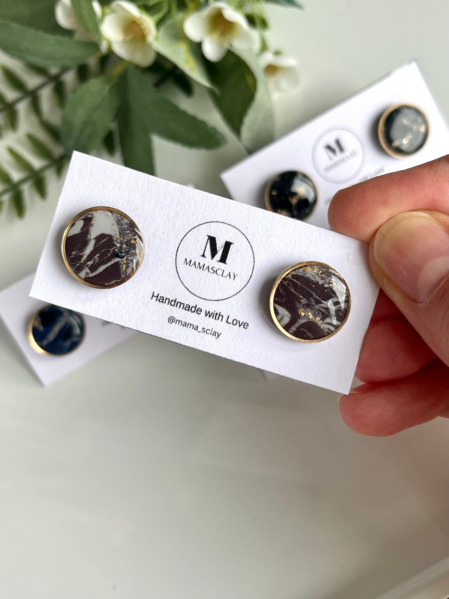 Marble Effect Studs