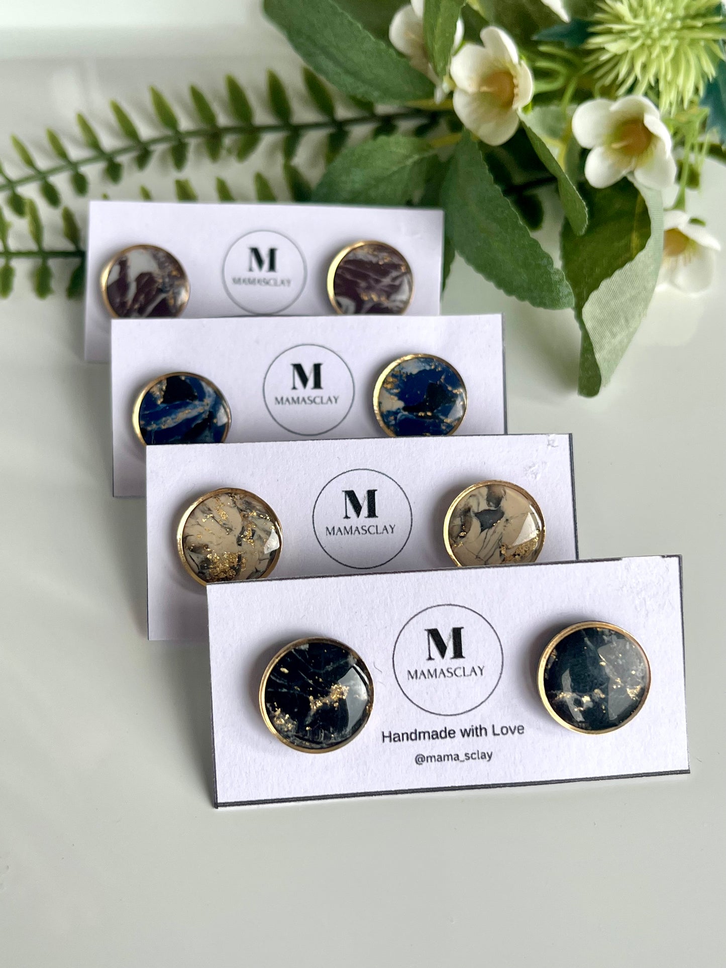 Marble Effect Studs
