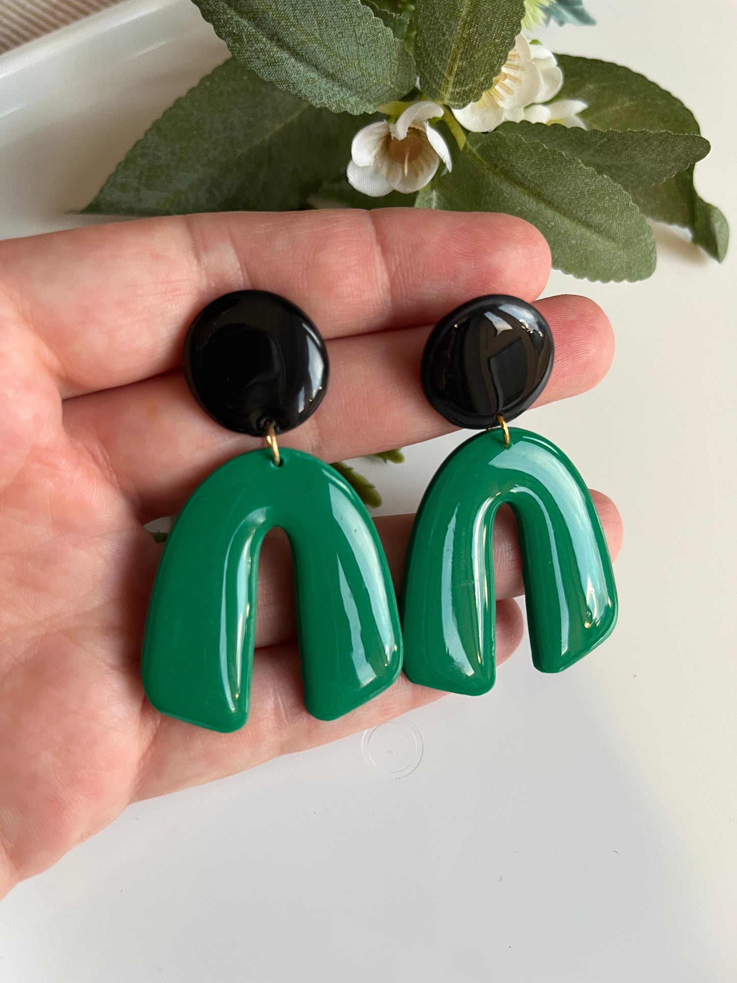 Emerald Arch Earrings